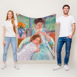 Cobertor De Velo A jovem mãe costurando, Mary Cassatt