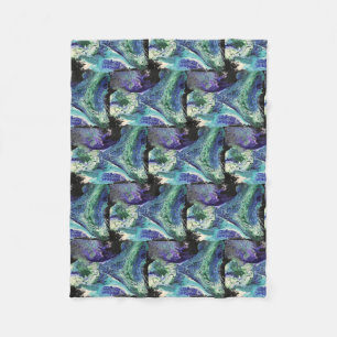 Cobertor De Velo A Laguna nº 1 pintura em azul, lacre, cartão de vi