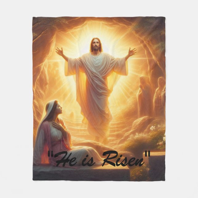 Cobertor De Velo A Luz da Ressurreição: Jesus Cristo Ressuscita (Frente)