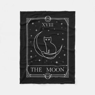 Cobertor De Velo A Mágica oculta do gato preto do tarô da lua