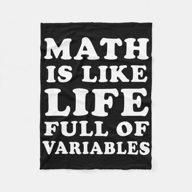 Cobertor De Velo A Matemática É Como A Vida Engraçada Piadas De Pro (Frente)