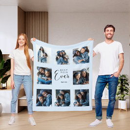 Cobertor De Velo A melhor mãe a fotografar colagem - mãe azul clara