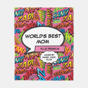 Cobertor De Velo A melhor mãe do mundo, garota rosa moderna