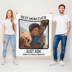 Cobertor De Velo A Melhor Mãe Personalizada Já Fez Uma Foto De Nome