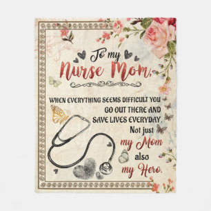 Cobertor De Velo À Minha Enfermeira Mãe Presente, Carta De Amor F