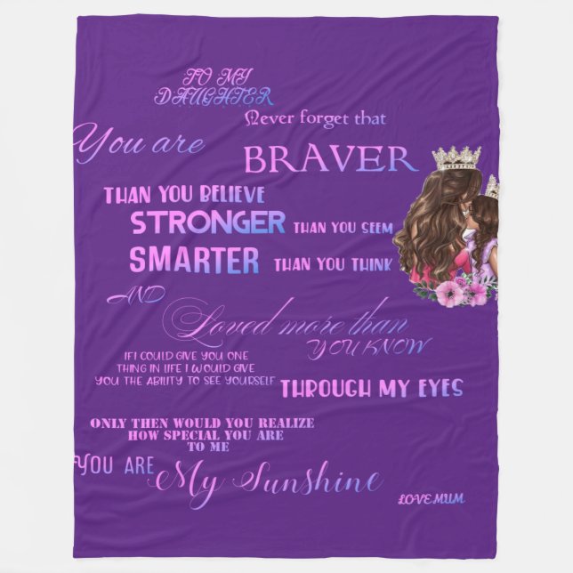 Cobertor De Velo À minha filha (Frente)