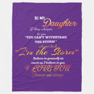 Cobertor De Velo À minha filha Fleece Blanket