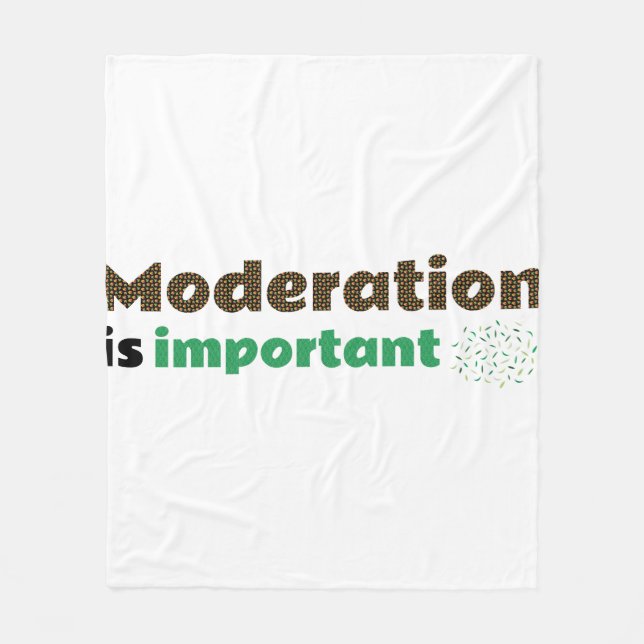 Cobertor De Velo A moderação é importante. (Frente)