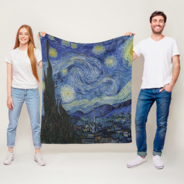 Cobertor De Velo A Noite Estrelada de Van Gogh