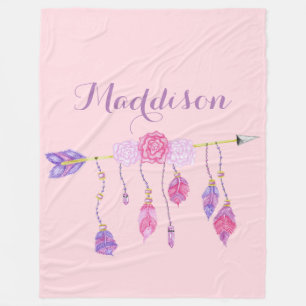 Cobertor De Velo A pena adolescente da seta de Boho das meninas das