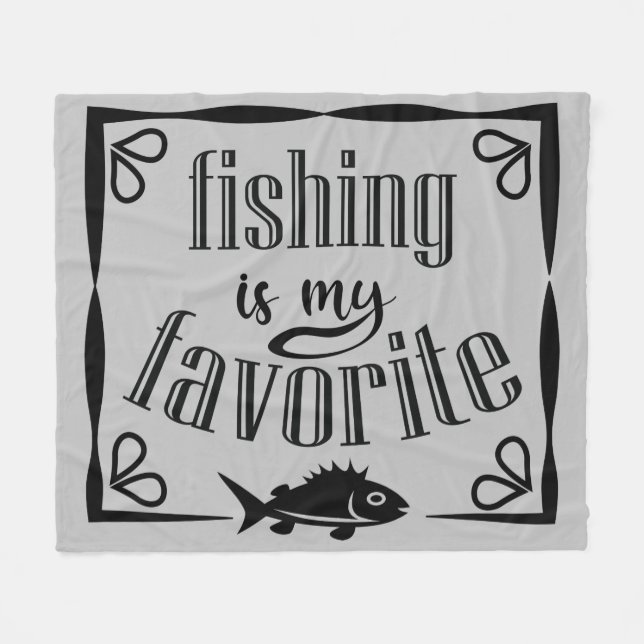 Cobertor De Velo A pesca é minha citação favorita  (Frente (Horizontal))
