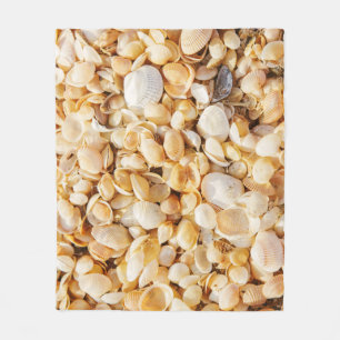 Cobertor De Velo A praia de verão texturizou Seashell.