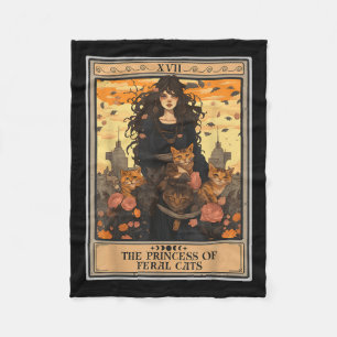 Cobertor De Velo A Princesa De Feral Cats Tarot Card
