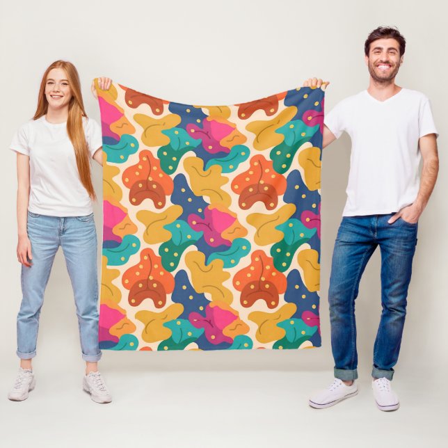 Cobertor De Velo A Queda do Dia das Bruxas Whimsical deixa o padrão (In Situ)