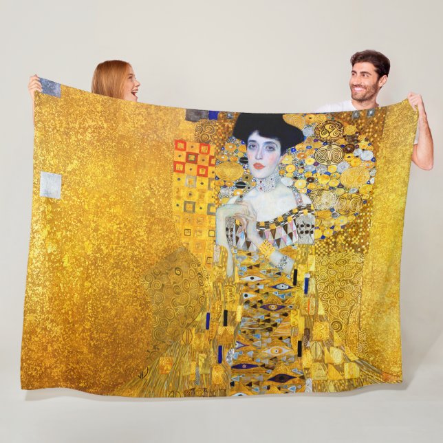 Cobertor De Velo A Senhora do Dourado, Gustav Klimt Fleece Blanket (In Situ)