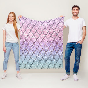 Cobertor De Velo A Sereia Escala nas Garotas do Unicórnio brilha #1