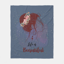 Cobertor De Velo A vida da mensagem inspiradora é linda