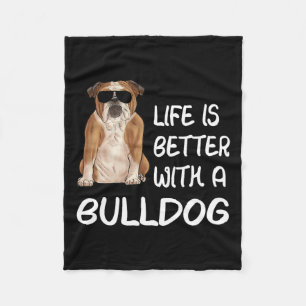 Cobertor De Velo A Vida Do Buldogue É Melhor Com Um Buldogue 1