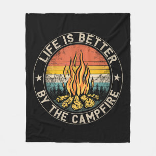 Cobertor De Velo A vida é melhor junto à fogueira de acampamento Ac