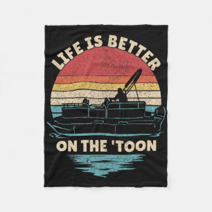 Cobertor De Velo A Vida é Melhor No Barco Toon Pontoon Boater Diver