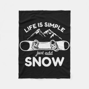 Cobertor De Velo A Vida É Simples Apenas Adicionar Snowboard 1