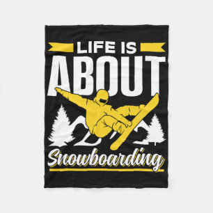 Cobertor De Velo A Vida É Sobre Snowboard Lover Snowboarder Snowboa