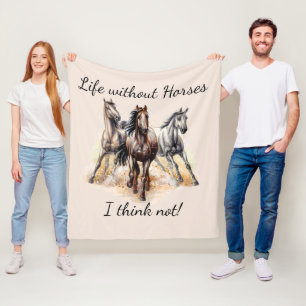 Cobertor De Velo A vida sem cavalos, eu acho que não! Cavalos de ci