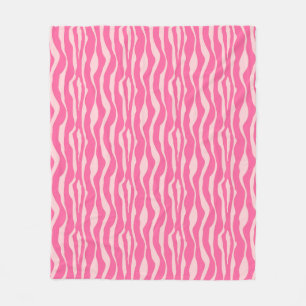Cobertor De Velo A zebra listra - fúcsia e luz - o rosa