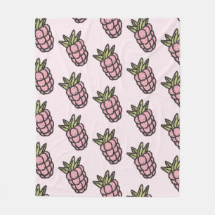 Cobertor De Velo Abacaxi Rosa Fruta Tropical Botânica Verão