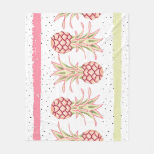 Cobertor De Velo Abacaxi Tropical Verão Impressão