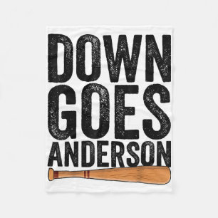 Cobertor De Velo ABAIXO VAI ANDERSON FUNNY BASEBALL presente ANDERS