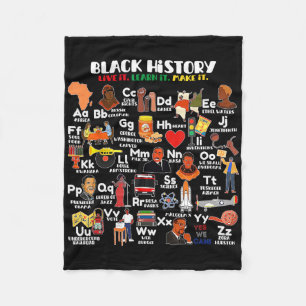 Cobertor De Velo Abcs Do Mês Da História Negra Orgulho Viva Aprenda