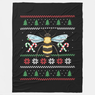 Cobertor De Velo Abelha Animal Bee Feliz Natal