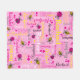 Cobertor De Velo Abelhas cor-de-rosa, abelhas e corações, moças, no (Frente (Horizontal))