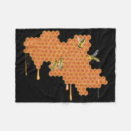 Cobertor De Velo Abelhas de mel em mel, bebendo mel, abelha