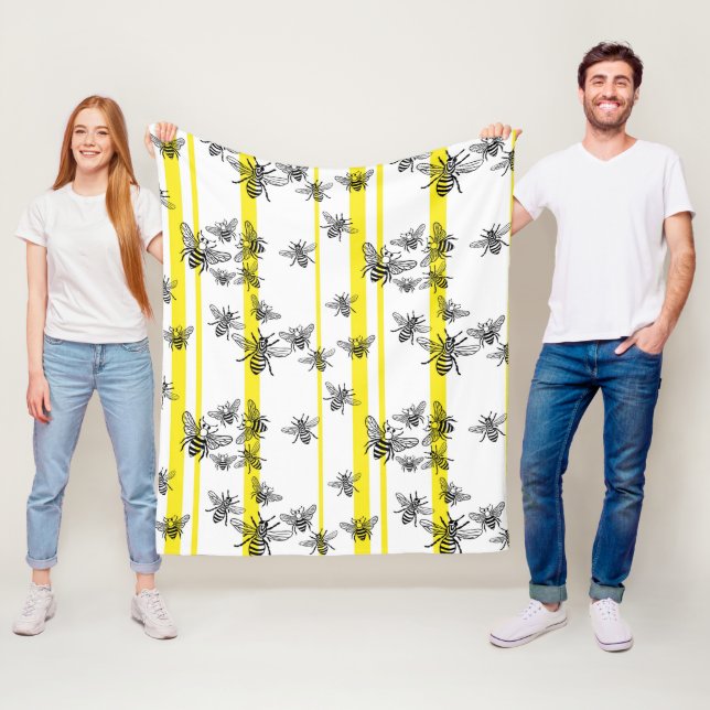 Cobertor De Velo Abelhas de Mel! Fleece Blanket (In Situ)