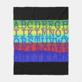 Cobertor De Velo Aberto com letras em inglês