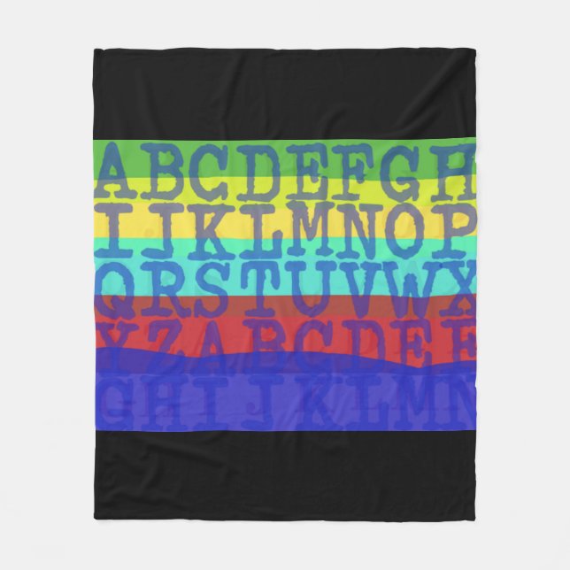 Cobertor De Velo Aberto com letras em inglês (Frente)