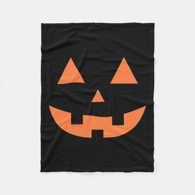 Cobertor De Velo Abóbora Assustadora de Halloween Outono Jack O' La (Frente)