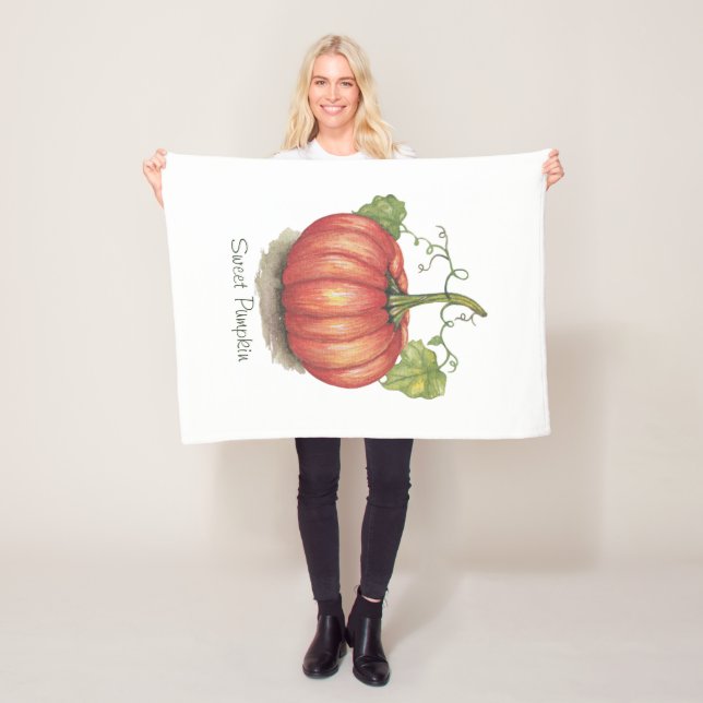 Cobertor De Velo Abóbora Cuja Vinha É Em Aquarela (In Situ)