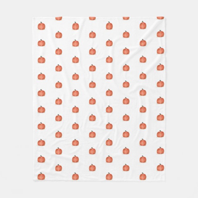 Cobertor De Velo Abóbora De Aquarela (Frente)