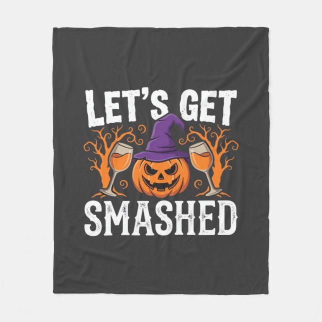 Cobertor De Velo Abóbora de Halloween Vamos Estragar (Frente)