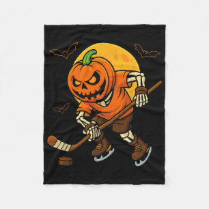 Cobertor De Velo Abóbora de Hockey no Gelo Rosto de Halloween Esque