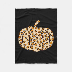 Cobertor De Velo Abóbora Leopardo animal Halloween Outono