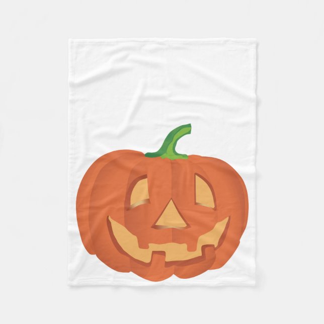 Cobertor De Velo Abóbora para o Halloween 1 (Frente)
