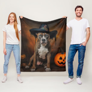 Cobertor De Velo Abóboras assustadoras de Halloween Staffordshire a