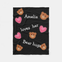 Cobertor De Velo Abraços de Urso Personalizados Fofos