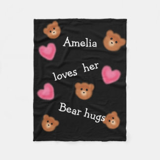 Cobertor De Velo Abraços de Urso Personalizados Fofos