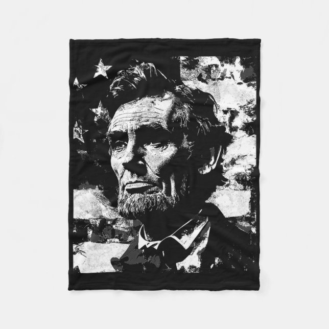 Cobertor De Velo Abraham Lincoln História Professora Presidente 4º  (Frente)