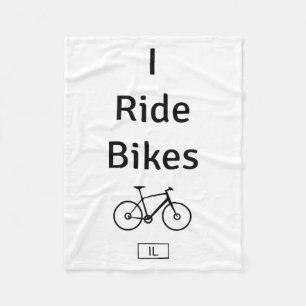 Cobertor De Velo Abreviação do Estado Personalizado Eu Ando de Bici